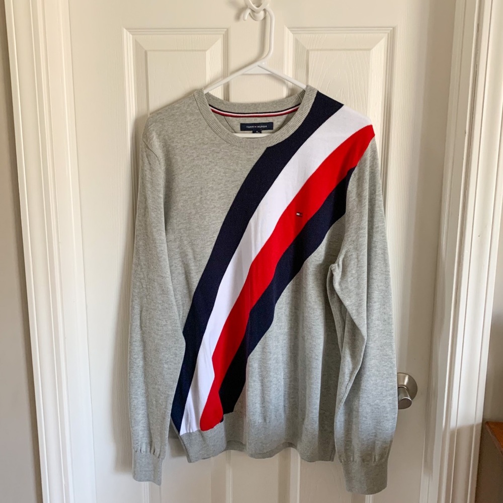 Tommy Hilfiger Diagonal Stripe Crewneck Sweater